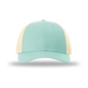 Richardson Low Pro Trucker, Aruba Blue/ Birch, front view