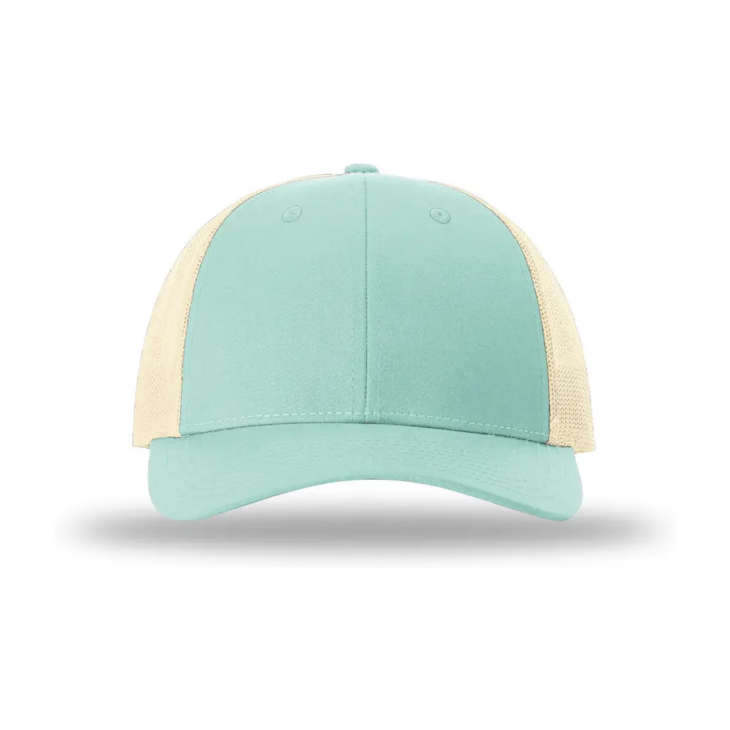 Richardson Low Pro Trucker, Aruba Blue/ Birch, front view