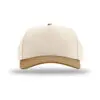 Richardson Full Fabric 5-Panel Champ, Cream/ Cream/ Caramel, front view
