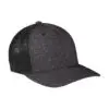 Port Authority Flexfit Melange Mesh Back Trucker Cap, Black/ Dark Charcoal Heather, side view