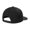 Port Authority Snapback Flat Bill Cap, Black, back view