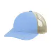 Port Authority Unstructured Snapback Trucker Cap, Carolina Blue/ Tan, side view