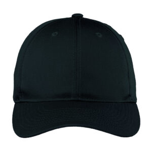 Port Authority Fine Twill Cap, Black, front view