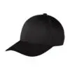 Port Authority Snapback Fine Twill Cap, Black, side view
