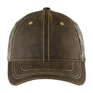 Port Authority Pigment Print Camouflage Cap, Mossy Oak New Break-Up, front view