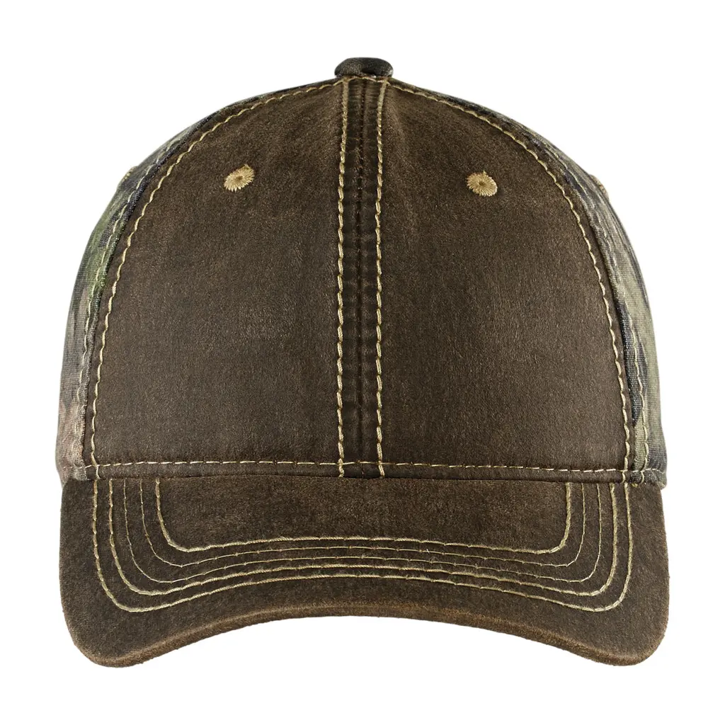 Port Authority Pigment Print Camouflage Cap, Mossy Oak New Break-Up, front view
