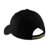 Port Authority Sandwich Bill Cap with Striped Closure, Black/ Khaki, back view