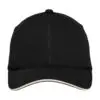 Port Authority Dry Zone Cap, Black/ Stone, front view