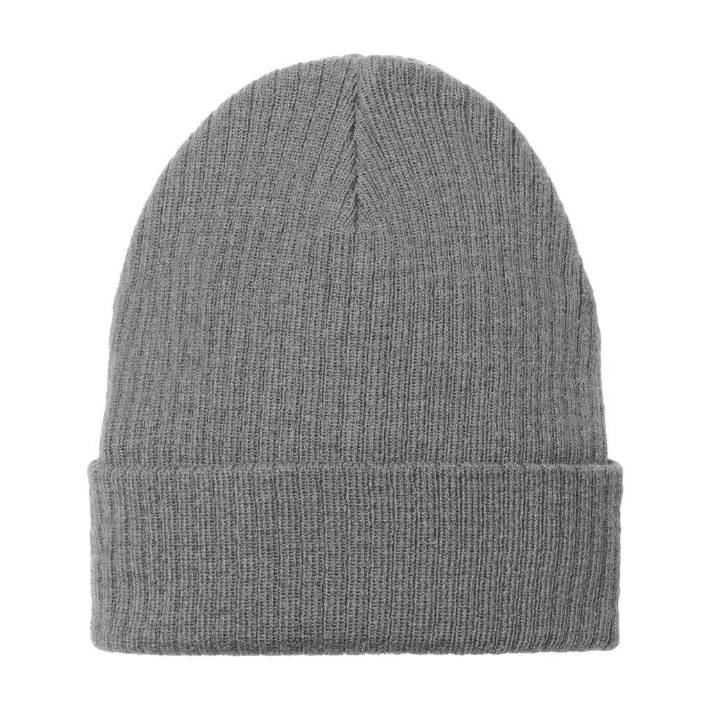 Port Authority C-FREE Recycled Beanie, Smoke Grey, front view