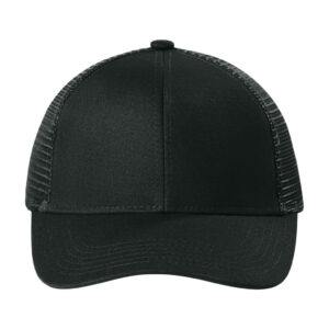 Port Authority Adjustable Mesh Back Cap, Black, front view