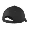 Port Authority Six-Panel Unstructured Twill Cap, Black, back view