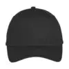 Port Authority Six-Panel Unstructured Twill Cap, Black, front view