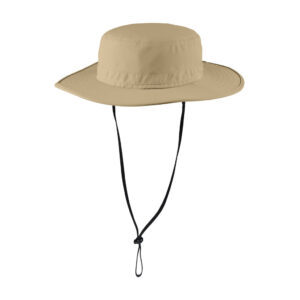 Port Authority Outdoor Wide-Brim Hat, Coffee Cream, front view