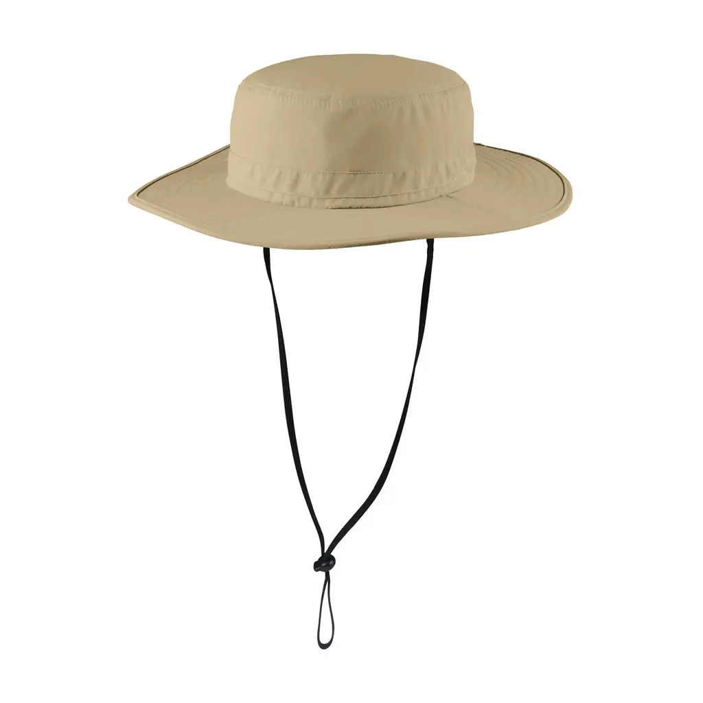 Port Authority Outdoor Wide-Brim Hat, Coffee Cream, front view