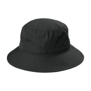 Port Authority Outdoor UV Bucket Hat, Black, front view