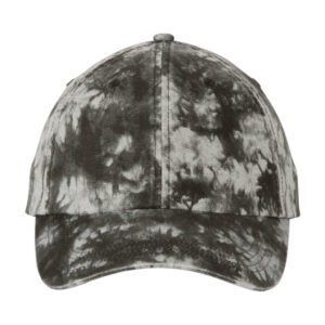 Port Authority Tie-Dye Cap, Black, front view
