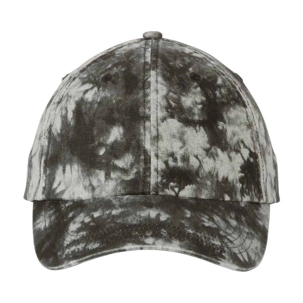 Port Authority Tie-Dye Cap, Black, front view