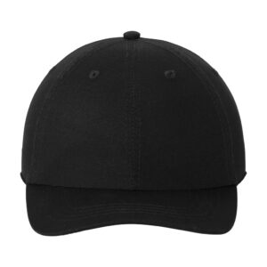 Port Authority Washed Twill Cap, Black, front view
