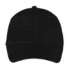 Port Authority Brushed Twill Cap, Black, front view