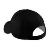 Port Authority Five-Panel Twill Cap, Black, back view