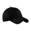 Port Authority Five-Panel Twill Cap, Black, side view