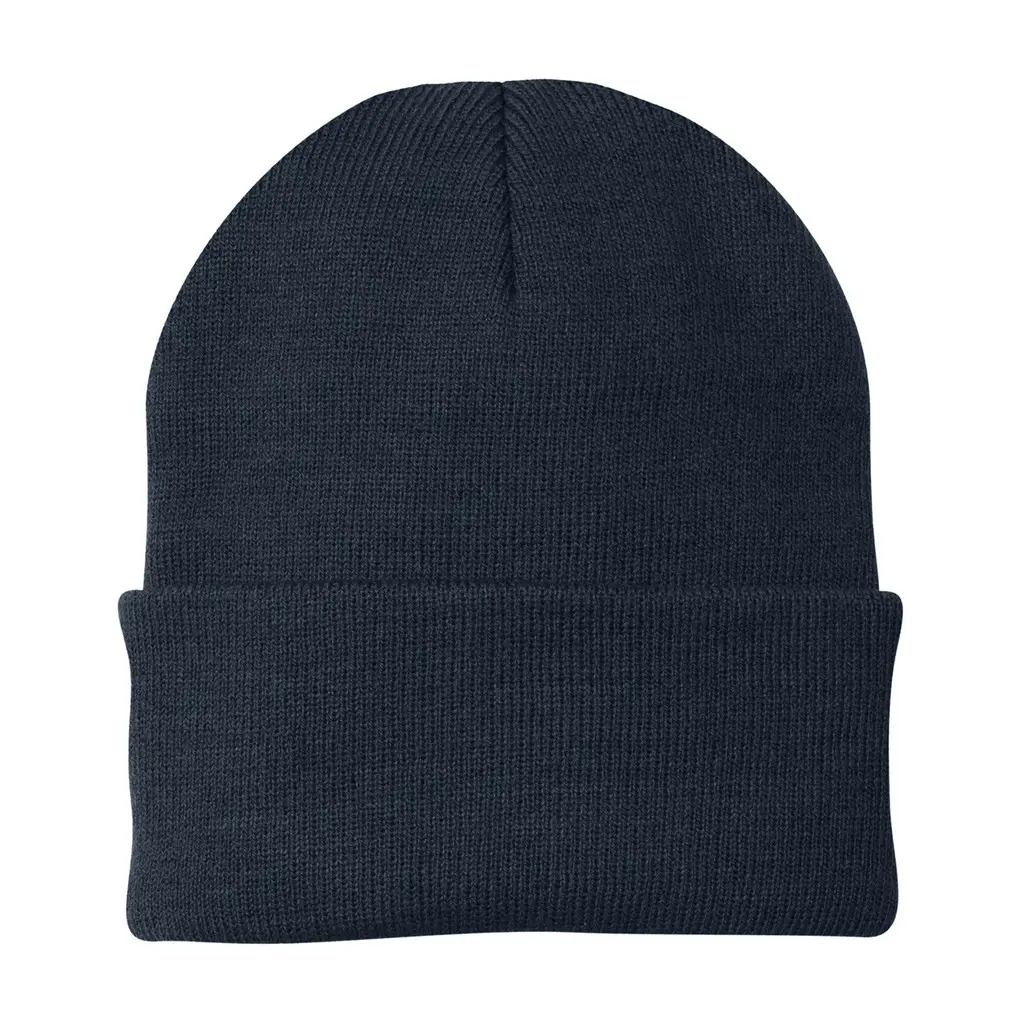 Port Authority Knit Cap, Navy, front view