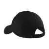 Port Authority Soft Brushed Canvas Cap, Black, back view