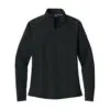 New Era Women's Stand Out 1/4-Zip, Black, front view