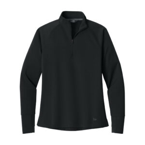 New Era Women's Stand Out 1/4-Zip, Black, front view
