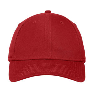 New Era Adjustable Structured Cap, Scarlet Red, front view