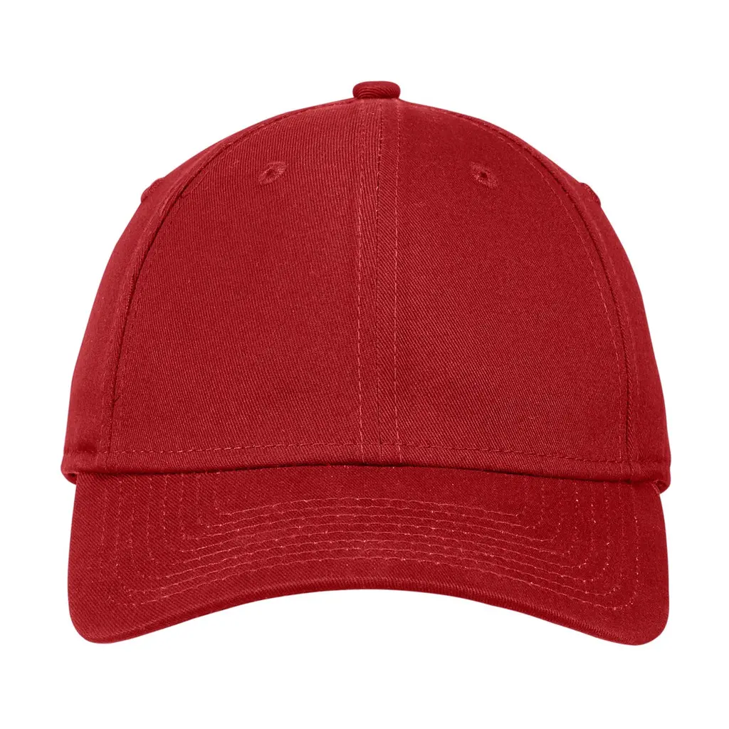 New Era Adjustable Structured Cap, Scarlet Red, front view