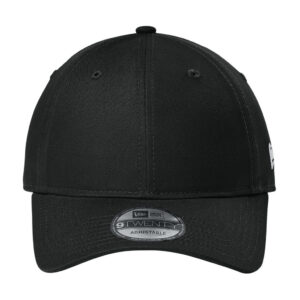 New Era Adjustable Unstructured Cap, Flag Black, front view