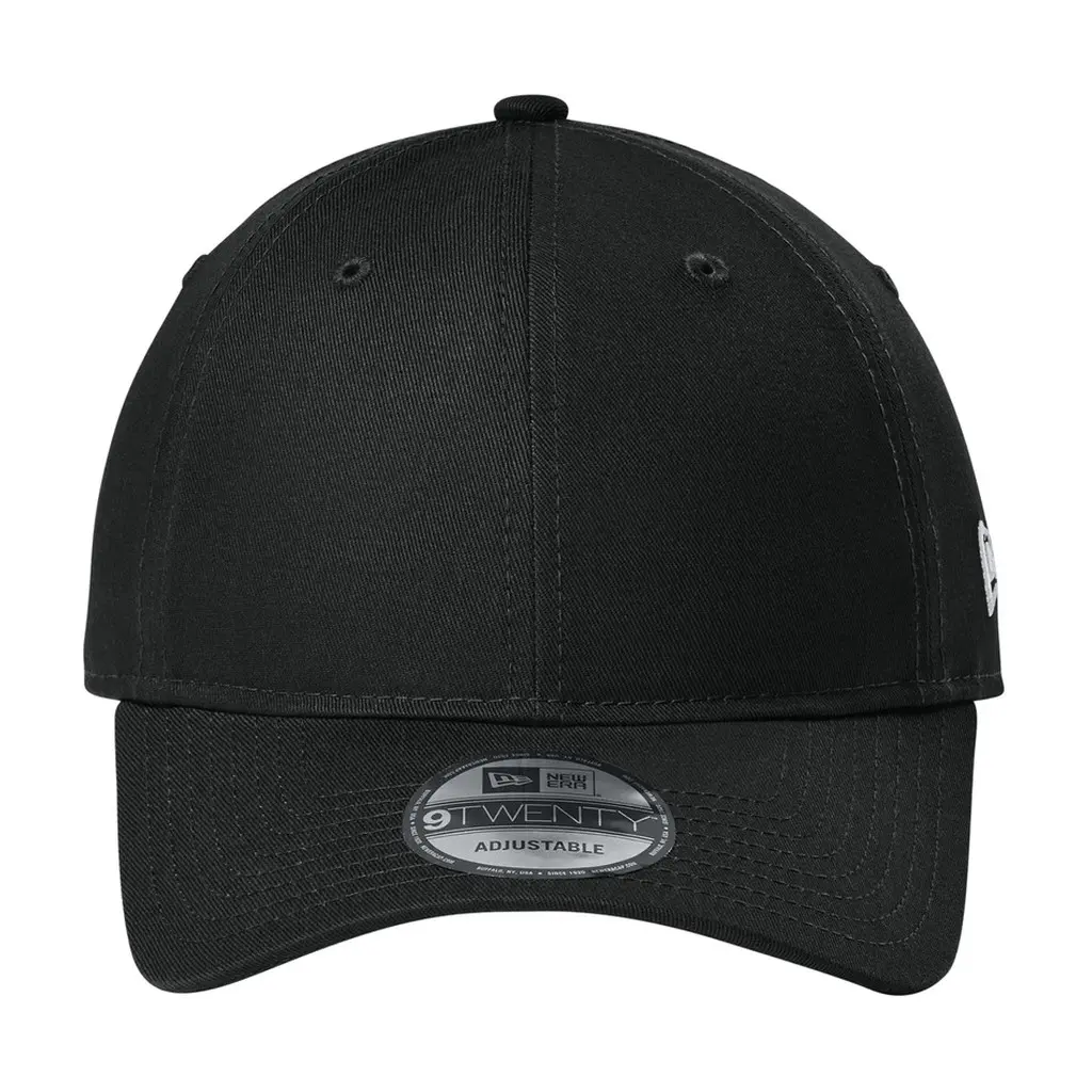 New Era Adjustable Unstructured Cap, Flag Black, front view