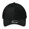New Era Snapback Contrast Front Mesh Cap, Flag Black/ Black, front view