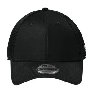 New Era Snapback Contrast Front Mesh Cap, Flag Black/ Black, front view