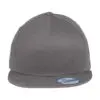 New Era Flat Bill Snapback Cap, Charcoal, front view