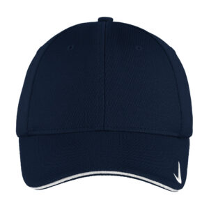 Nike Dri-FIT Stretch Mesh Sandwich Bill Cap, Navy/ White, front view