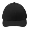 Sport-Tek Flexfit Air Mesh Back Cap, Black/ Black, front view