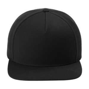 Sport-Tek YP Classics Premium 5-Panel Snapback Cap, Black, front view