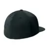 Sport-Tek Flexfit Flat Bill Cap, Black, back view