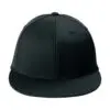 Sport-Tek Flexfit Flat Bill Cap, Black, front view