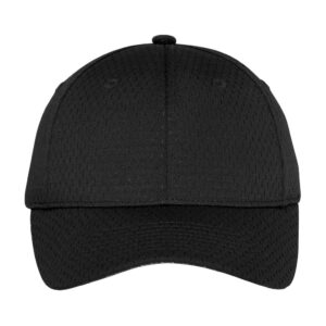 Port Authority Youth Pro Mesh Cap, Black, front view