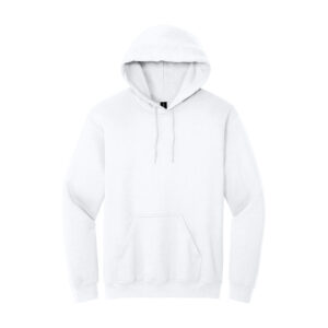Gildan Heavy Blend Hooded Sweatshirt, White, front view