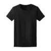 Gildan Women's Ultra Cotton 100% US Cotton T-Shirt, Black, front view