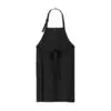 Port Authority Easy Care Extra Long Bib Apron with Stain Release, Black, back view