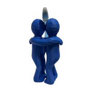 3D printed Abbraccio toothbrush holder, blue, front