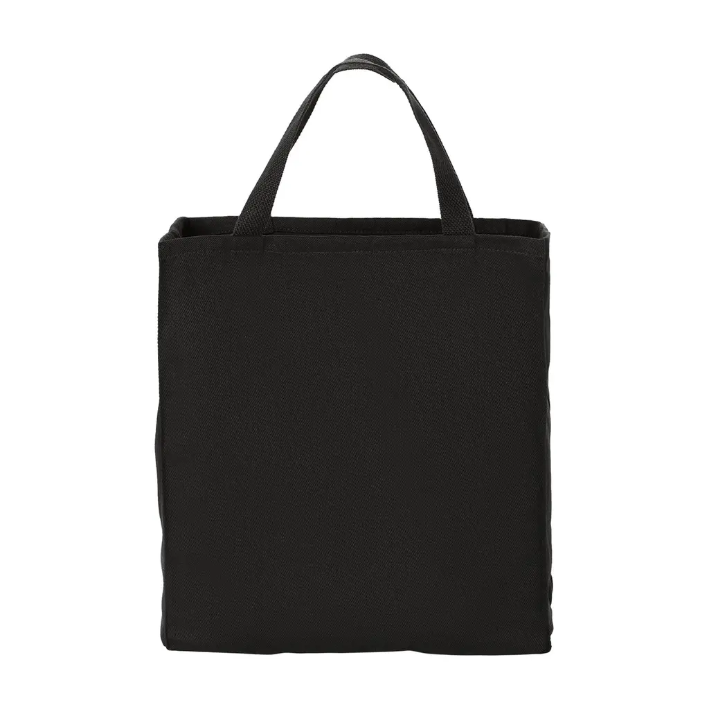 Port Authority Ideal Twill Grocery Tote, Black, front view