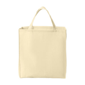 Port Authority Ideal Twill Grocery Tote, Natural, front view