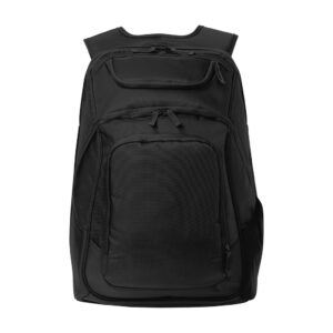 Port Authority Exec Backpack, Black, front view
