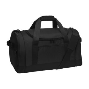 Port Authority Voyager Sports Duffel, Black, front view